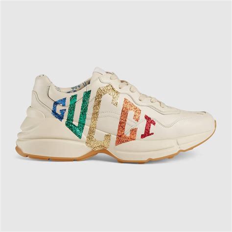 gucci sparkly|Gucci rhyton sneakers.